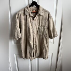 FPC Farthest Point Casuals Santiki 100% Peruvian Cotton Shirt XL Beige